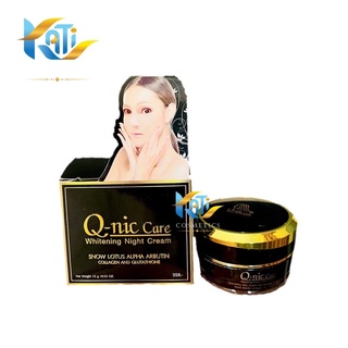 Q-nic care whitening night cream (ครีมผิวหน้า) คิวนิคแคร์ ไวท์เทนนิ่ง ไนท์ครีม 15กรัม