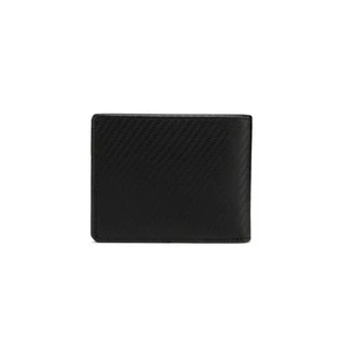 DAPPER กระเป๋าสตางค์ Carbon Fiber Drawer Tri-fold Wallet หนังแท้ สีดำ (BWM/BK/1107CB14)