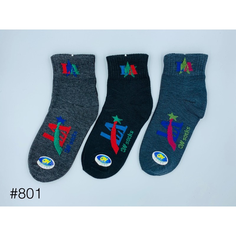 OW Socks ถุงเท้าข้อกลางสปอร์ต 801แพ็ค 12 คู่คละสี ราคา ถูกที่สุด ดีลบีเคเค แกลเลอรีภาพที่ 4