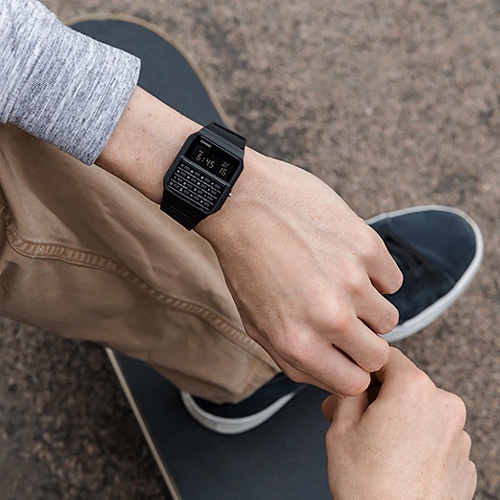 Casio นาฬิกาข้อมือผู้ชาย/ผู้หญิง สายเรซิ่น รุ่น CA-53WF,CA-53WF-1B,CA-53WF-1BDF