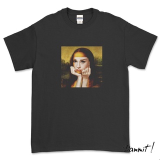 เสื้อยืด ลาย Mona LISA X AUDREY HEPBURN สําหรับผู้ชาย ไซซ์ S M L XL