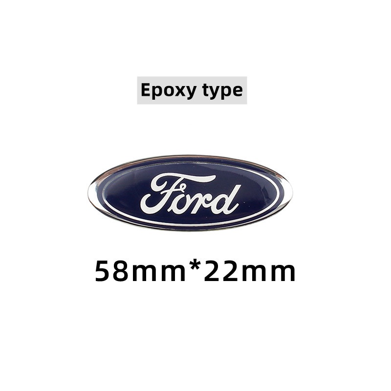 สติกเกอร์โลโก้สัญลักษณ์ 58×22 มม. สําหรับตกแต่งพวงมาลัยรถยนต์ Ford Kuga Explorer Fiesta Shelby 1 ชิ้น ราคา ถูกที่สุด ดีลบีเคเค แกลเลอรีภาพที่ 2