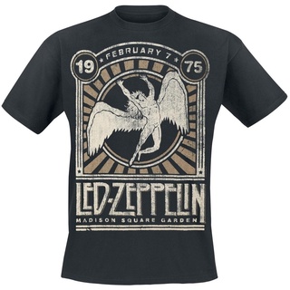 เสื้อผ้าผชLsmtx1 เสื้อยืดแขนสั้นลําลอง ผ้าฝ้าย พิมพ์ลาย Madison Square Garden 1975 Led Zeppelin พลัสไซซ์ สําหรับผู้ชายS-