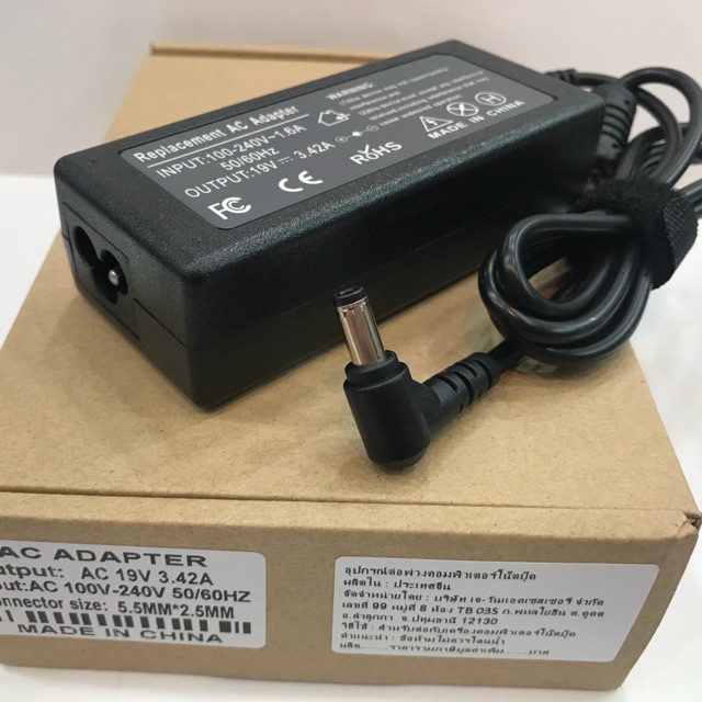 Adapter Acer 19v 3.42A (5.5*2.5mm) Acer 19v3.42a (5.5*1.7mm )