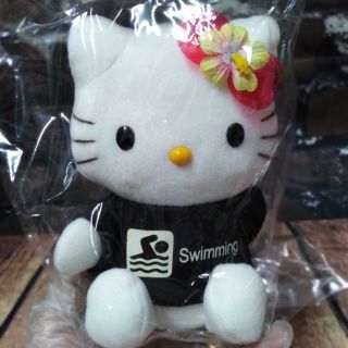 ตุ๊กตา​ Hello Kitty 6 นิ้ว​ ในชุดนักว่ายน้ำ ลิขสิทธิ์​แท้​ ป้ายห้อย