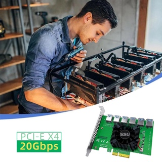 👍👍👍【พร้อมส่ง】 Pci Express X4 20Gb 1 To 6 Riser Card Pci-E To Pci-E ช่องเสียบอะแดปเตอร์ Pcie Slot 4X To 16X Usb 3.0 ไรเซอร์สําหรับเครื่องขยายเหรียญบิตเคอร์รี่