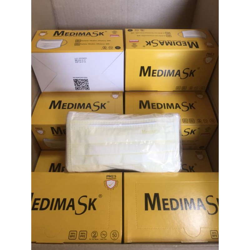 Medimask หน้ากากอนามัย 3 ชั้น ป้องกันฝุ่นละออง PM2.5