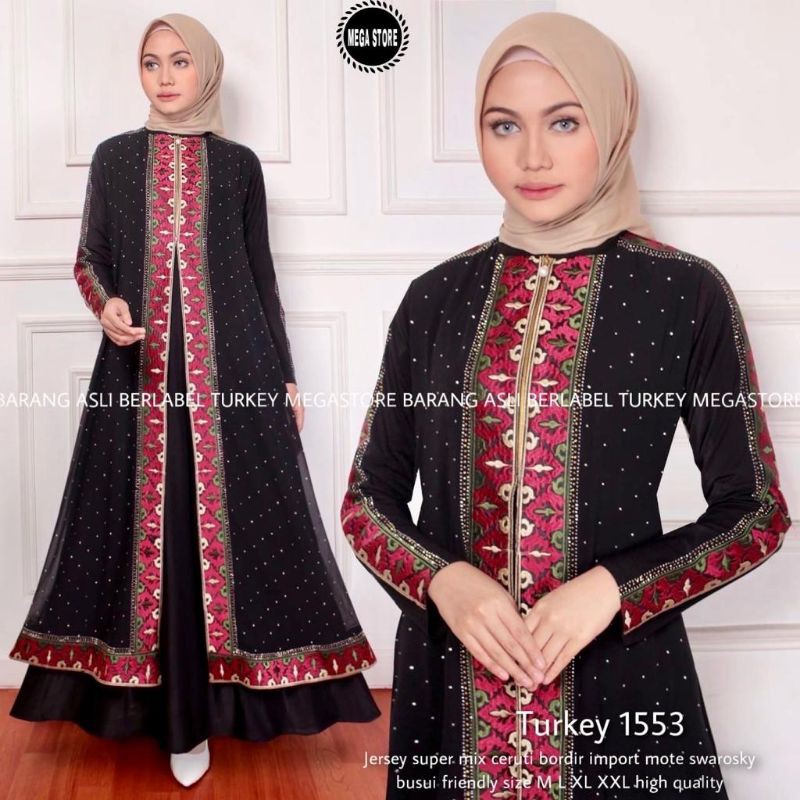 Abaya Turkey 1553 ต้นฉบับโดย megastore