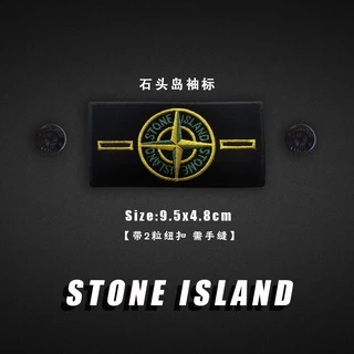 STONE ISLAND เกาะหินเย็บปักถักร้อยสติ๊กเกอร์ปลอกแขนตราผีเสื้อผ้ารองเท้าตกแต่งขุดหลุม