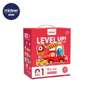 Mideer 1.5+ จิ๊กซอว์รูปรถและการจราจร  8 in 1 Level Up Puzzles-Traffic MD3140