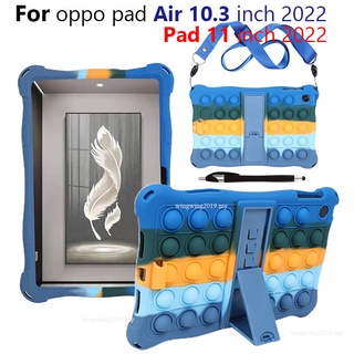 เคสแท็บเล็ต ซิลิโคนนิ่ม พร้อมขาตั้ง สําหรับ Realme Pad 10.4 นิ้ว 2021 Realme Pad Mini 8.7 นิ้ว 2022