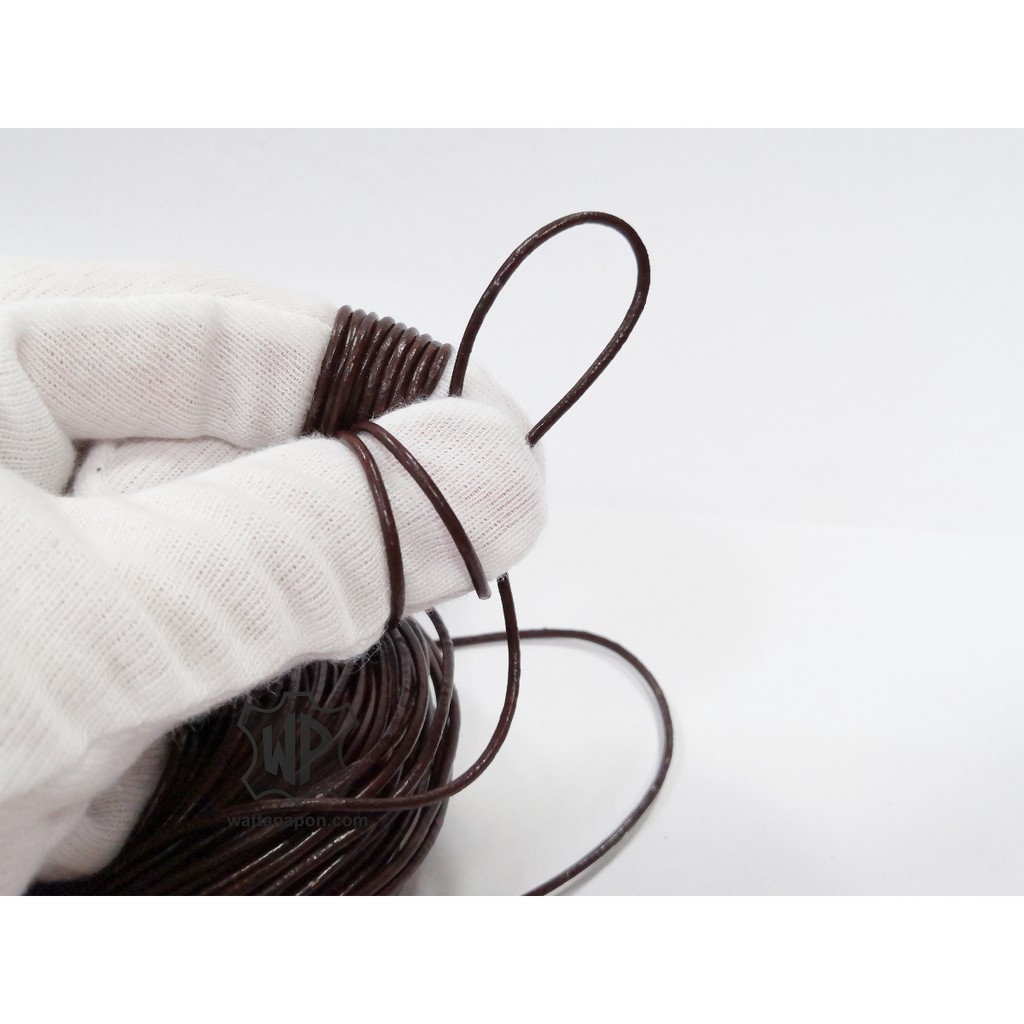 เชือกหนังแท้เส้นกลม10หลา มีขนาด 1มม,1.5มม, 2มม, 2.5มม, 3มม, 4มม, 5มม. Genuine Leather Round Cord - รูปที่ 4