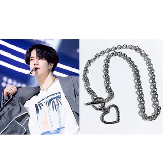 🇰🇷byyum🇰🇷GOT7s Yugyeom wearing [Surgical steel heart pendant Necklace]