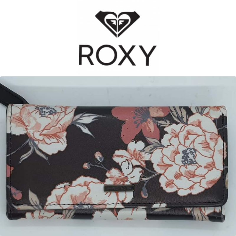 ของแท้..กระเป๋าใส่สตางค์ ROXY สีสวย ใบใหญ่ใส่แบงค์พันได้ มีช่องใส่บัตร ใส่เหรียญ