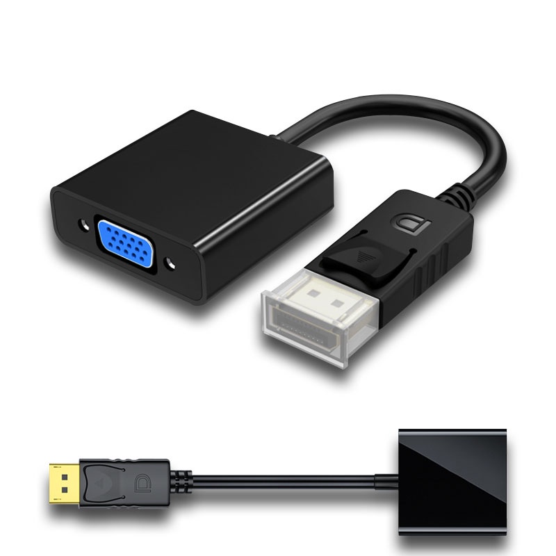 ส่งไวจากไทย DisplayPort to VGA Cable DP to VGA Male to Male Gold Plated Cord Compatible for Computers Displays#A-049