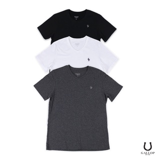 GALLOP : [3 Pcs.] เสื้อยืดคอวี BASIC -T-SHIRT (V-necked) GN9003S / 1SET มี3ตัว / ราคาปรกติ 1770.-