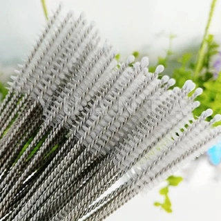 YUANTA แปรงล้างหลอดดูด จุกนม ขนไนล่อน ไม่ทำให้เป็นรอย สแตนเลส Stainless steel soft straw straw brush