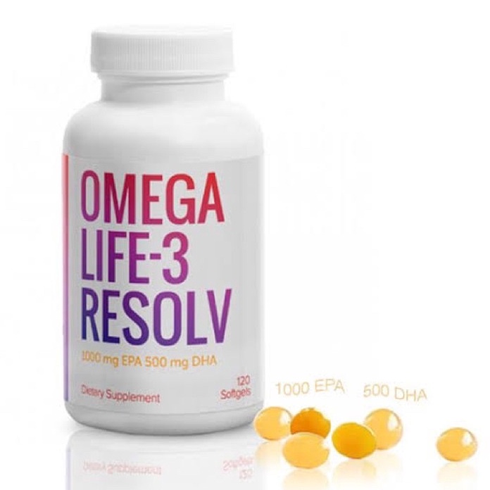 Omega Life3 Resolv UNICITY โอเมก้า รีโซลฟ ยูนิซิตี้ น้ำมันปลาแซลมอนเข้มข้น บํารุงสมอง บํารุงสายตา ลดการอักเสบ เพิ่ม HDL