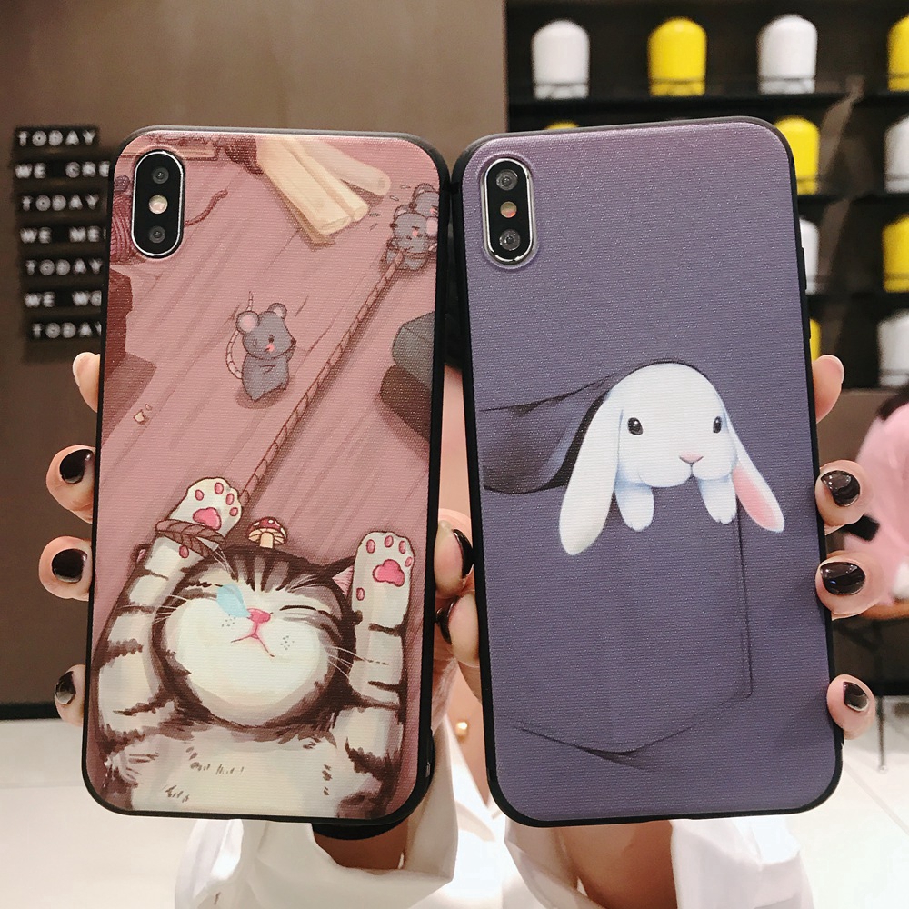 เคส Huawei P40 Nova 7i 5T 4E 3i Y9 Prime 2019 Honor 9x 20 P20 P30 Pro Lite Case Cute Cartoon Mouse Rabbit Cat Soft Silicon Cover