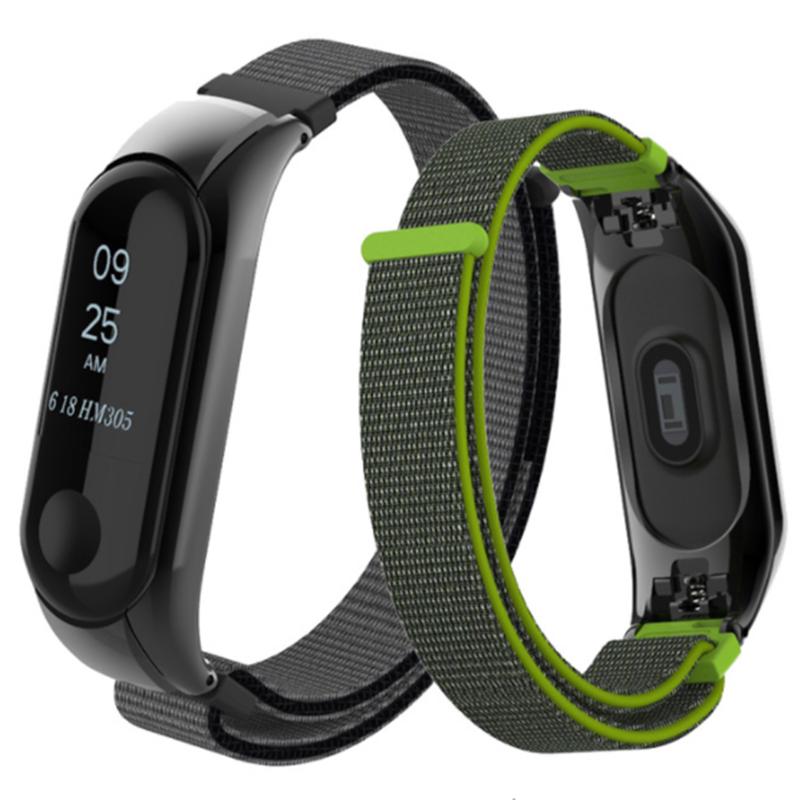 สายนาฬิกาข้อมือไนล่อนสำหรับ Xiaomi Miband 3