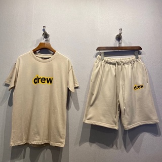 DREW HOUSE SECRET TEE AND SHORTS YELLOW เสื้อยืดคอกลมแขนสั้น และกางเกงขาสั้นเอวยางยืด แบรนด์ดรูเฮ้าส์ จัสติน บีเบอร์