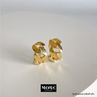 The Gold Chain Earrings ต่างหูลายโซ่สีทอง ขนาดกลาง