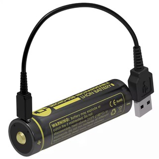 แท% Nitecore NL1835R 3.6 V 3500 mAh 18650 Micro - USB ชาร์จ Li - Ion แบตเตอรี่ชาร์จ