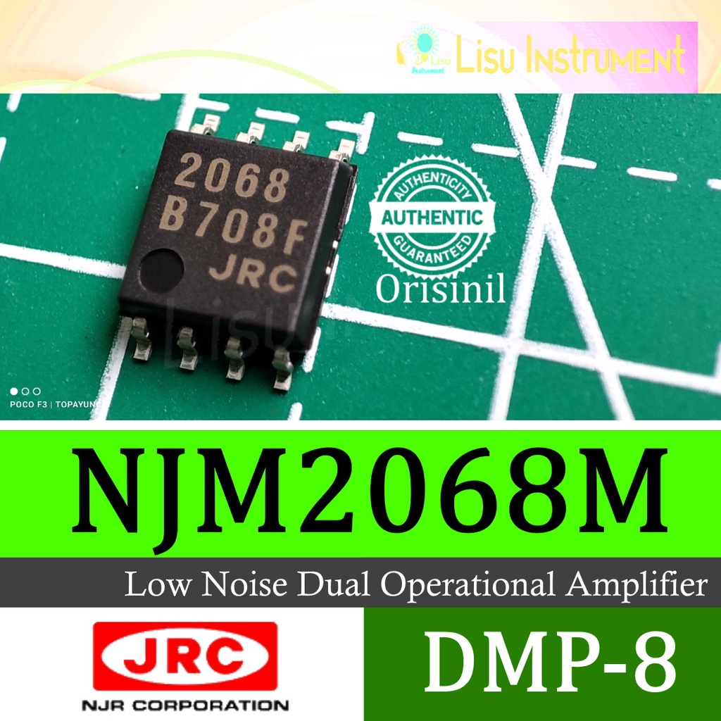 NJM2068 2068 Jrc2068 เสียงรบกวนต่ํา Dual Operational Amplifier DMP-8 JRC Original