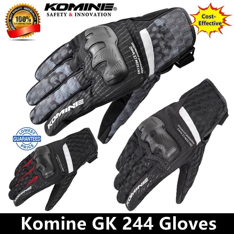 ถุงมือ Komine Gk244 ถุงมือ Komine ถุงมือมอเตอร์ไซค์ ถุงมือขี่ ถุงมือเต็ม