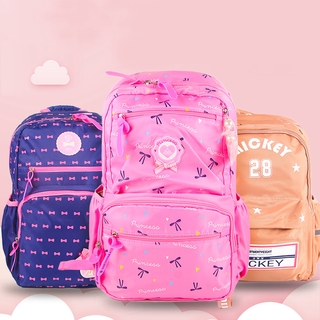 Disney Student Schoolbag กระเป๋าเป้สะพายหลังสาวสวยพิเศษความจุขนาดใหญ่ 35L ใส่สบายและสวยงาม