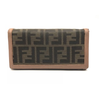 fendi zucca bifold long wallet vintage