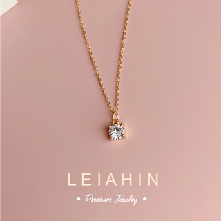 LEIAHIN สร้อยคอโชคเกอร์ สเตนเลส ทอง 18k จี้เพชร ขนาดเล็ก เคร…