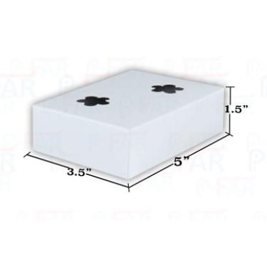 (100 ใบ/แพ็ค)กล่องชิ้น 3.5 x 5 x 1.5 เจาะรู ครกเล็ก (เคลือบPE) MS048_INH108