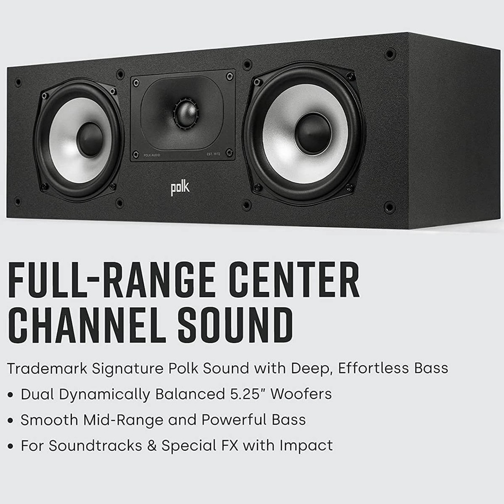 POLK MONITOR XT30 HIGH-RESOLUTION CENTER CHANNEL SPEAKER