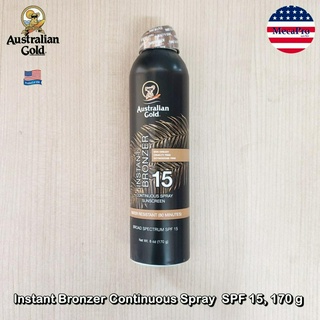 Australian Gold® Instant Bronzer Continuous Spray Sunscreen SPF 15, 170 g สเปรย์กันแดด พร้อมบรอนเซอร์ ให้ความชุ่มชื้น