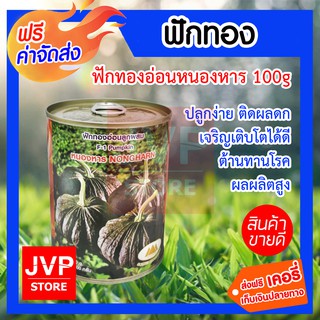 **ส่งฟรี**เมล็ดฟักทองอ่อนหนองหาร 100g. ตราภูเขาทอง ปลูกง่าย ติดผลดก เนื้อสีเหลือง เนื้อแน่น เนื้อหนา เนื้อเหนียว