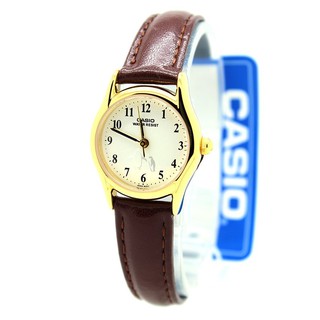 Casio นาฬิกาสุภาพสตรีและเด็ก สายหนังสีน้ำตาล ระบบเข็ม - CSL0018