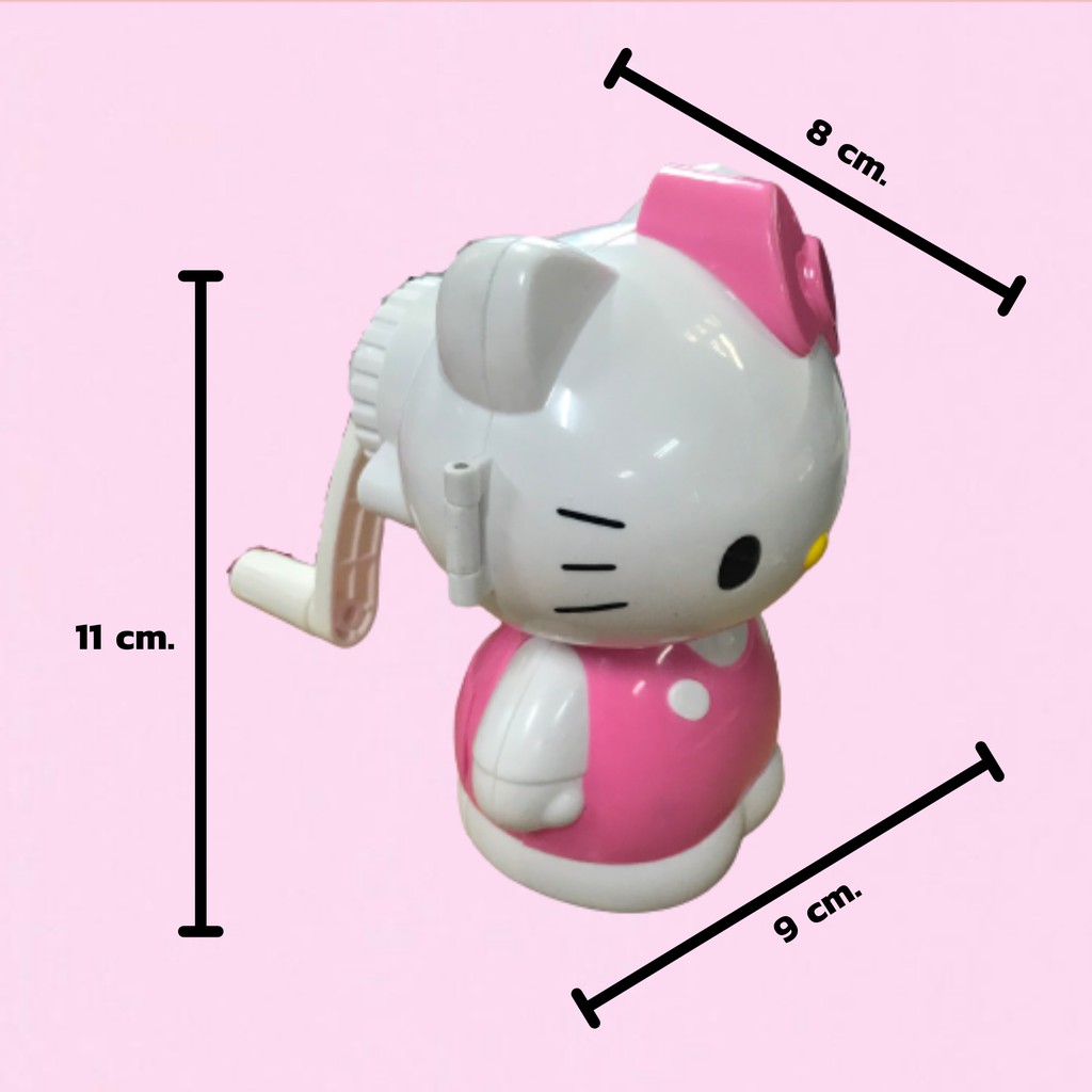 💝กบเหลาดินสอมือหมุนคิตตี้นักเรียนประถมกบเหลาดินสอกบเหลาดินสอ Hello Kitty💝
