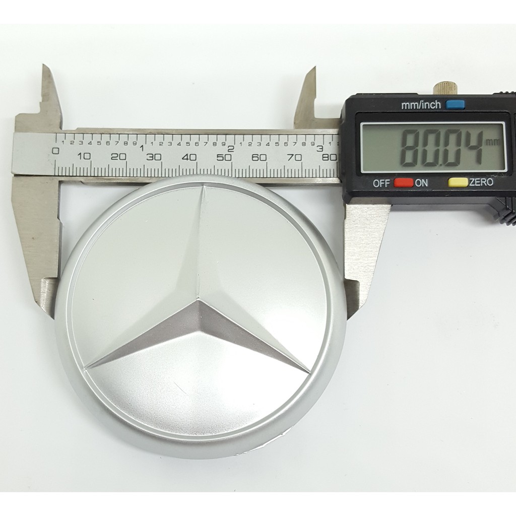 4ชิ้น ฝาครอบดุมล้อ BENZ เบนซ์ ดาว 73 / 80mm. W115 W116 W123 W126 พื้นเงิน โปรดวัดขนาดก่อนสั่งซื้อ