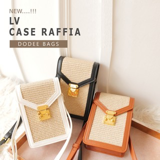 กระเป๋าสะพายทรง LV Case Raffia