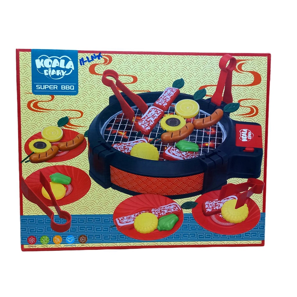 Worktoys99 เกมส์คีบบาร์บีคิวปิ้งย่าง มีไฟ มีเสียง Barbrque Game