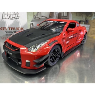 โมเดลรถเหล็ก Nissan GTR-R35 สเกล1:24ประตูข้างฝากระโปรงหน้าและท้ายเปิดได้รายละเอียดสวยเป็นงานโมเดลสำหรับตั้งโชว์