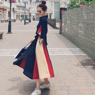 Feminine French ชุดเดรสกระโปรงยาวสําหรับสตรีแขนยาวสไตล์ Platycodon 2021