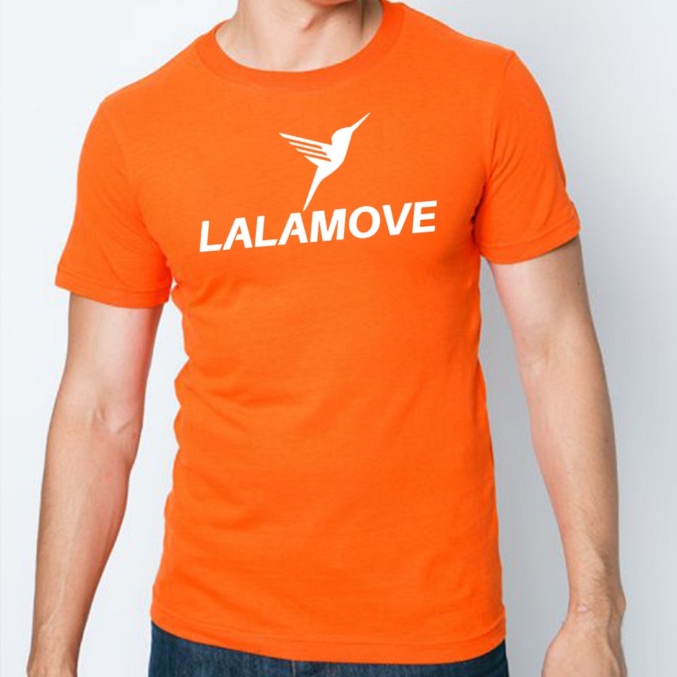 Lalamove เสื้อยืด ลาล่ามูฟ เกรดพรีเมี่ยม Cotton 100% สกรีนแบบเฟล็ก PU สวยสดไม่แตกไม่ลอก