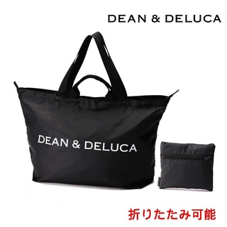 ญี่ปุ่น dean&amp;deluca กระเป๋าเก็บสัมภาระ สีดำ ไนลอน แบบพกพา ความจุขนาดใหญ่ กระเป๋าสะพายพับได้