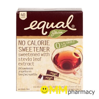 EQUAL STEVIA  อิควล สตีเวีย สารสกัดใบหญ้าหวาน  40ซอง/กล่อง