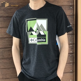 เสื้อยืดคอกลม แขนสั้น ระบายอากาศดี ลาย Columbia ทรงหลวม สําหรับผู้ชาย