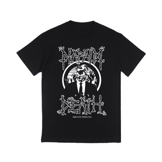 เสื้อยืดสีขาวเสื้อยืด พิมพ์ลาย Napalm DEATH Anlysis Parlysis BAND แบบยืดหยุ่น เหมาะกับการเล่นกีฬาS-4XL