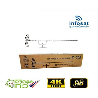 เสาอากาศ ระบบดิจิตอลทีวี infosat Digital TV Antenna 30E รุ่นHD-30E