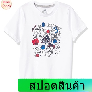 Adidasเสื้อยืดผู้ชาย Adidas Boys Short Sleeve Graphic Tee T-Shirt AdidasSports T-shirt